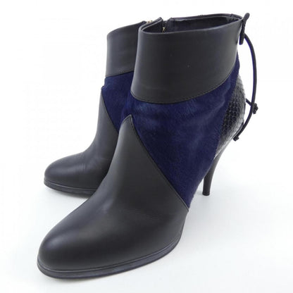 FENDI Short Boots Shoes EU 37 US 7 Black Navy Authentic