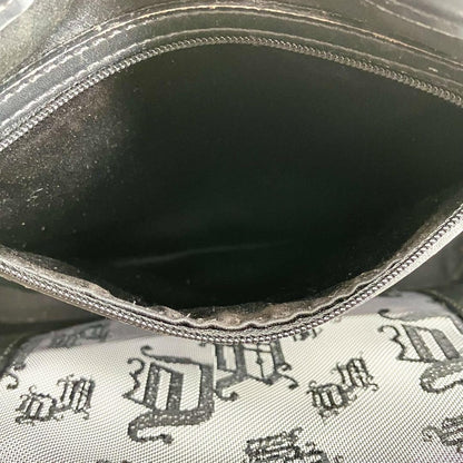 VERSACE Hand Bag Tote Purse Mesh Leather Black Authentic