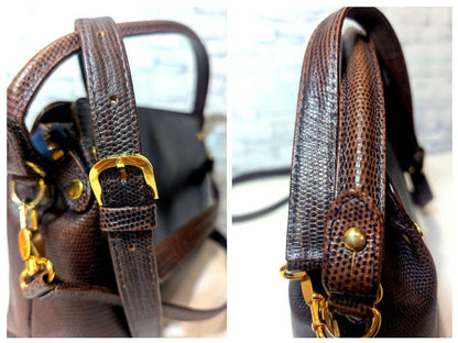 VERSACE Shoulder Bag Purse Leather Dark Brown Authentic