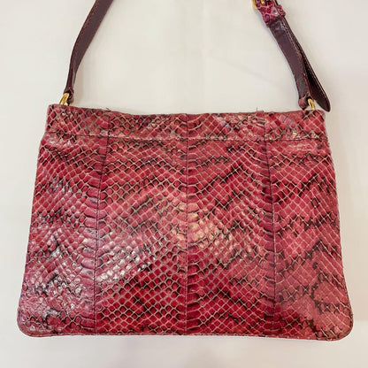 MIU MIU Hand Bag Tote Purse Logo Leather Wine Red Authentic