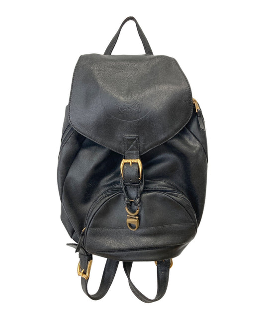 VERSACE Backpack Medusa Leather Black Authentic