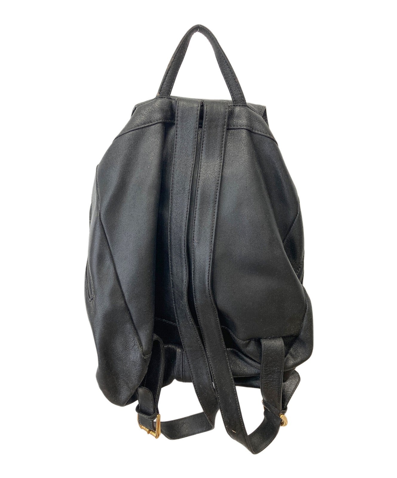 VERSACE Backpack Medusa Leather Black Authentic
