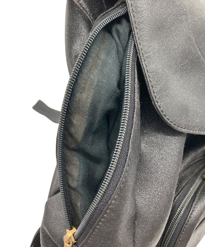 VERSACE Backpack Medusa Leather Black Authentic