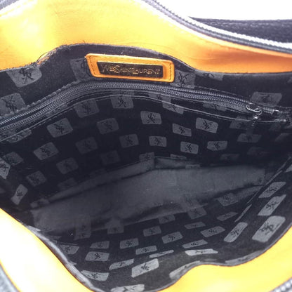 Saint Laurent Shoulder Bag Purse YSL Cassandra Leather Brown Black Authentic