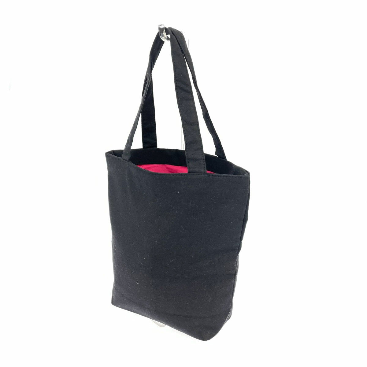 Saint Laurent Hand Bag Tote Purse YSL Cassandra Canvas Black Authentic