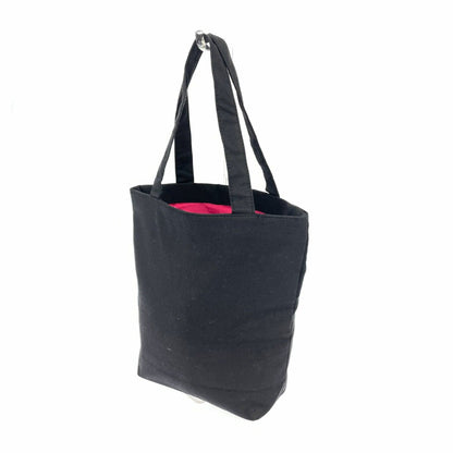Saint Laurent Hand Bag Tote Purse YSL Cassandra Canvas Black Authentic