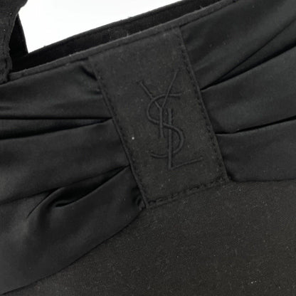Saint Laurent Hand Bag Tote Purse YSL Cassandra Canvas Black Authentic