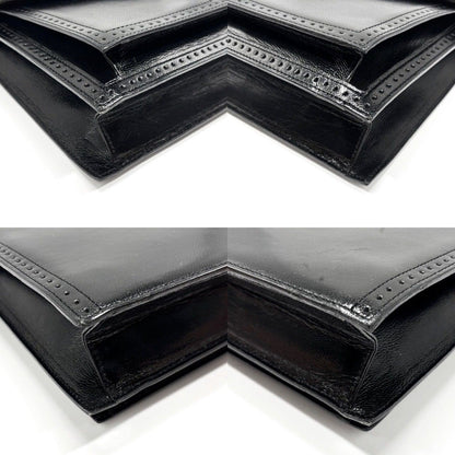 Saint Laurent Clutch Bag Second Bag Leather Black Authentic