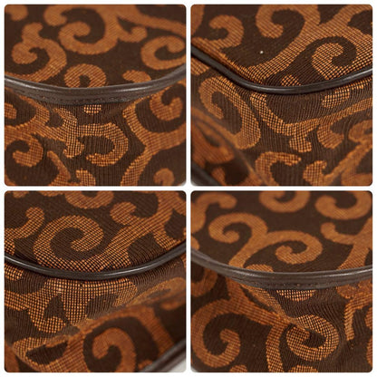 Saint Laurent Shoulder Bag Purse Heart Brown Authentic