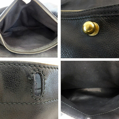 Saint Laurent Shoulder Bag Purse Muse Toe Leather Black Authentic
