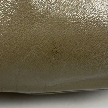 Saint Laurent Hand Shoulder Bag Tote Purse 2way Logo Leather Beige Authentic