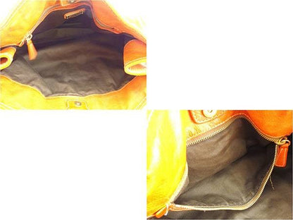 MIU MIU Shoulder Bag Purse Logo Orange Authentic