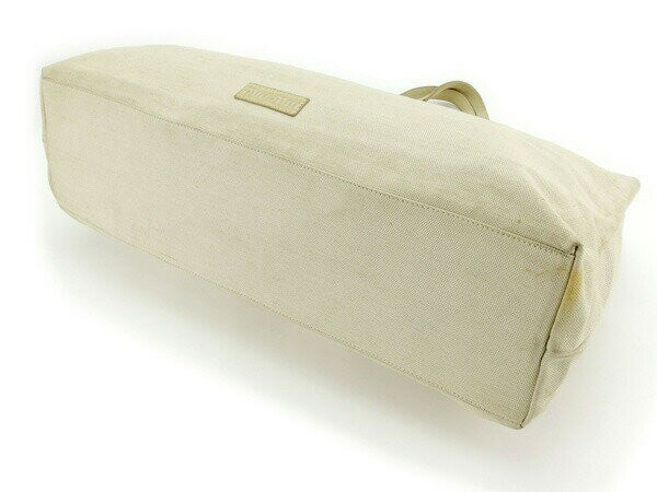 MIU MIU Hand Bag Tote Purse Logo Beige Authentic