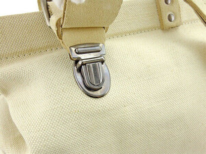 MIU MIU Hand Bag Tote Purse Logo Beige Authentic