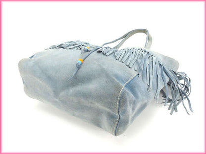 MIU MIU Hand Bag Tote Purse Blue Authentic