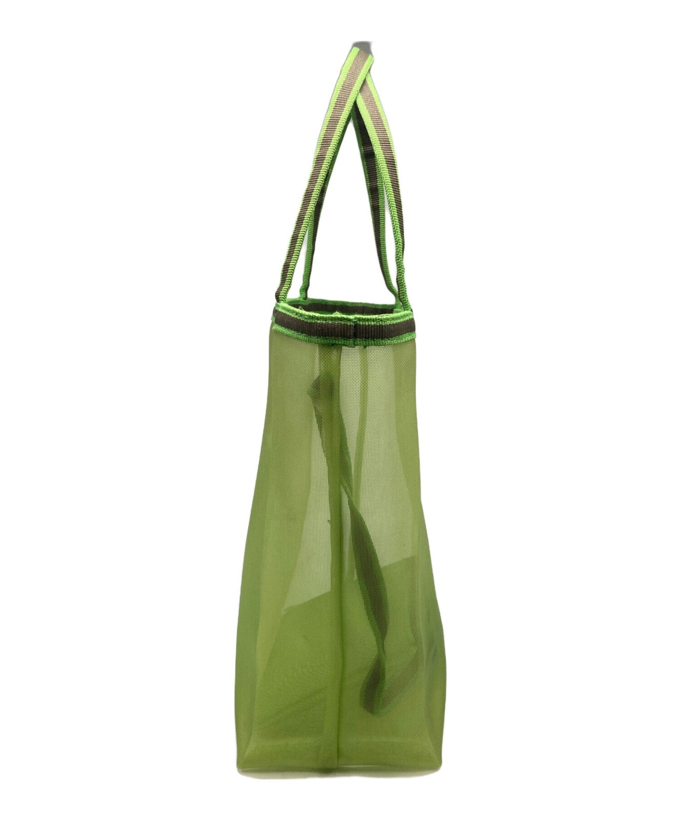 MIU MIU Hand Bag Tote Purse Mesh Yellow Green Authentic