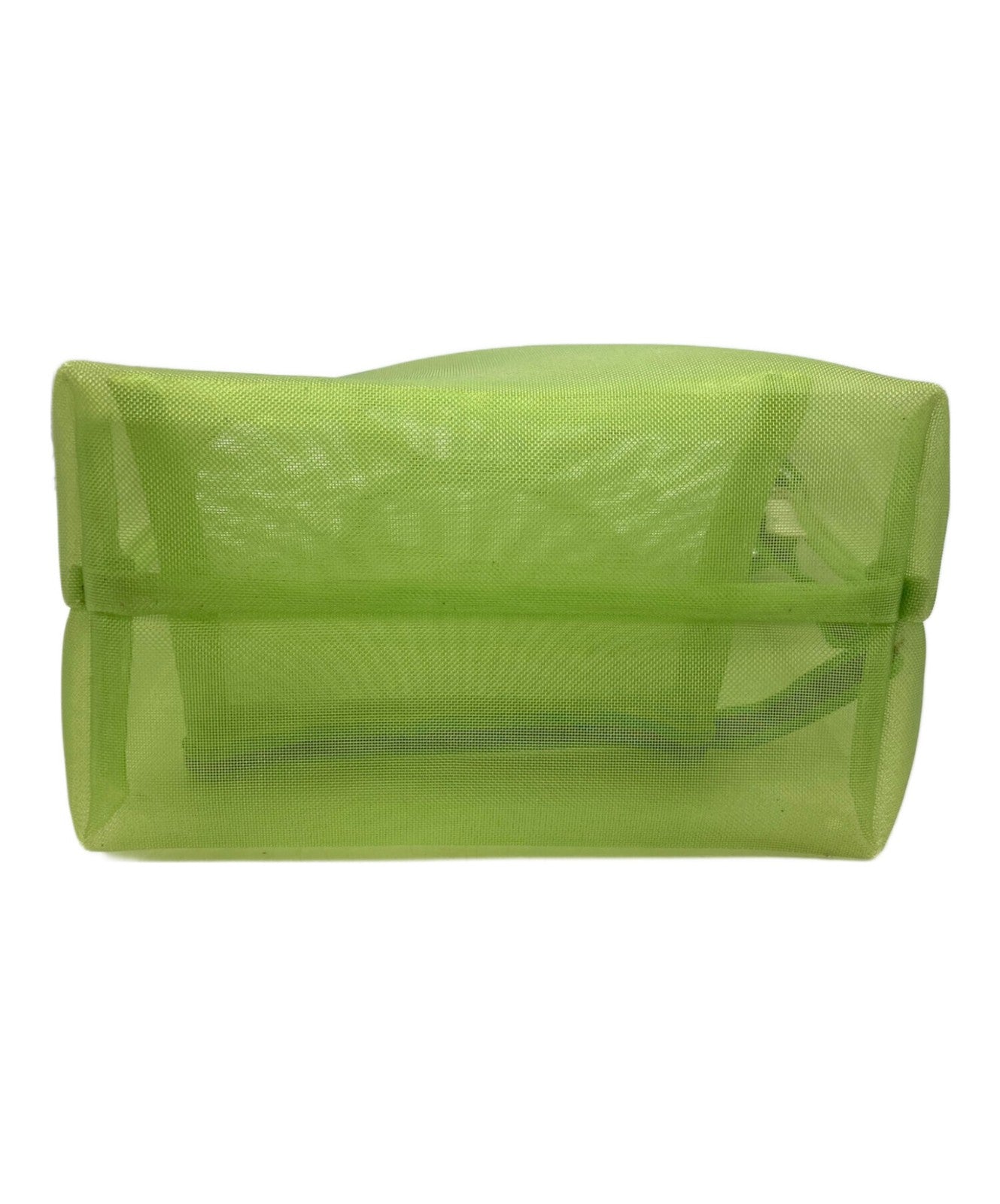 MIU MIU Hand Bag Tote Purse Mesh Yellow Green Authentic