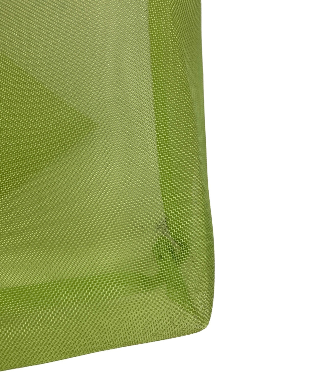 MIU MIU Hand Bag Tote Purse Mesh Yellow Green Authentic