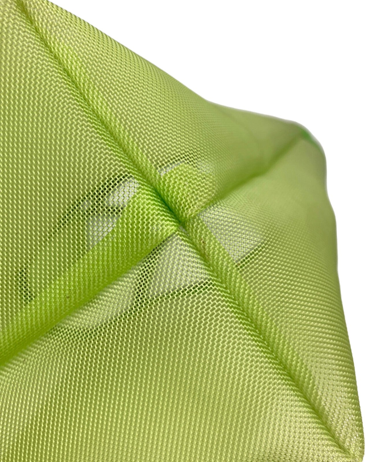 MIU MIU Hand Bag Tote Purse Mesh Yellow Green Authentic