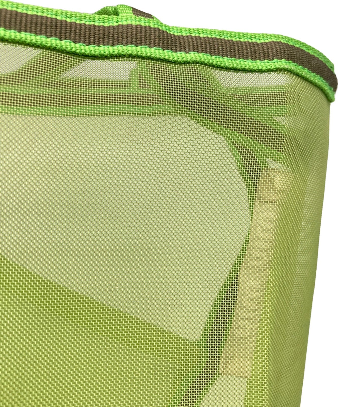 MIU MIU Hand Bag Tote Purse Mesh Yellow Green Authentic