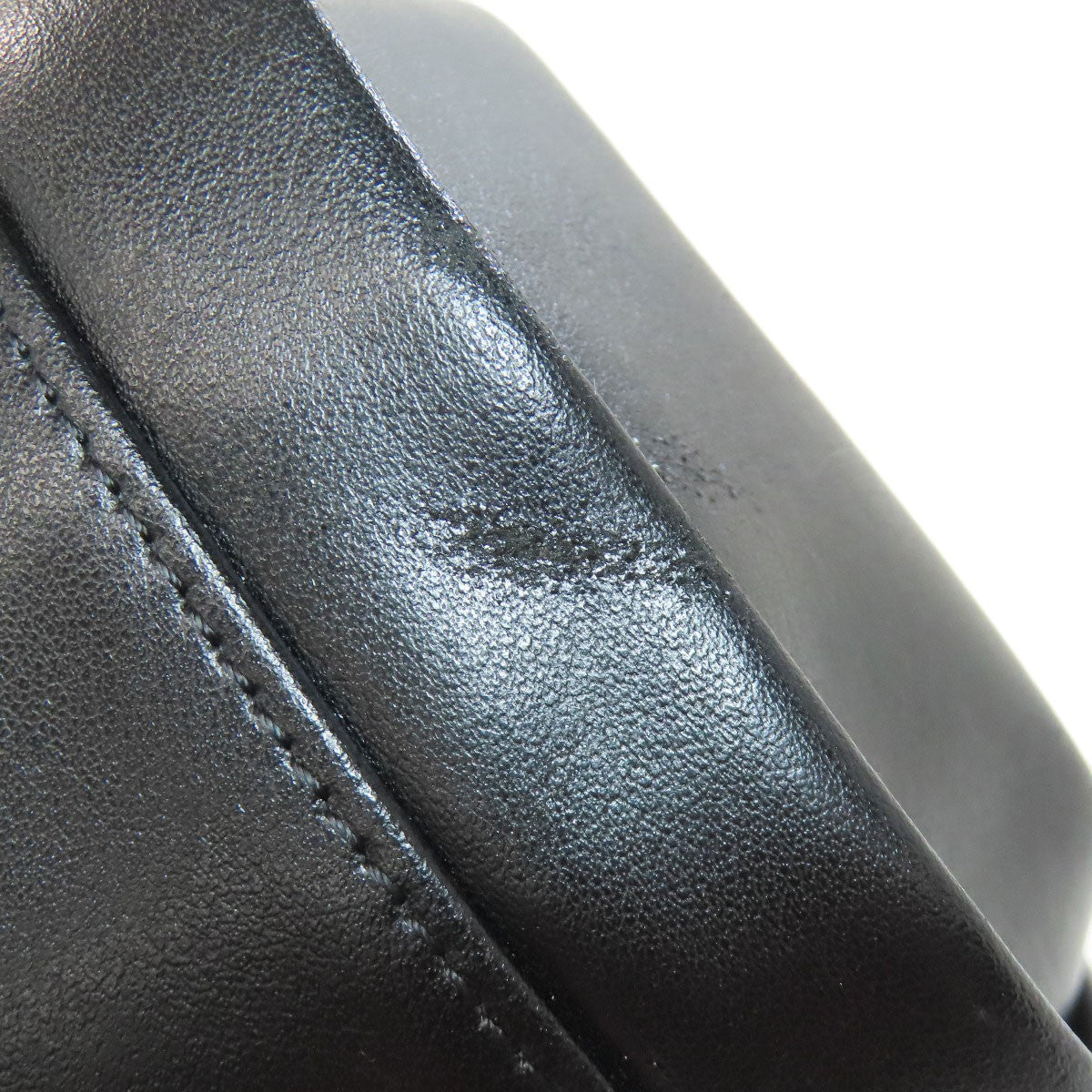 Longchamp Hand Bag Tote Purse Leather Black Authentic