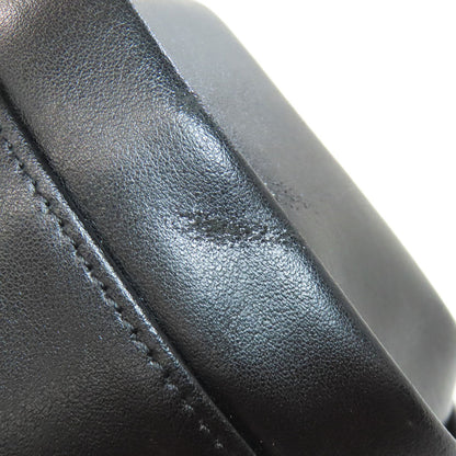 Longchamp Hand Bag Tote Purse Leather Black Authentic