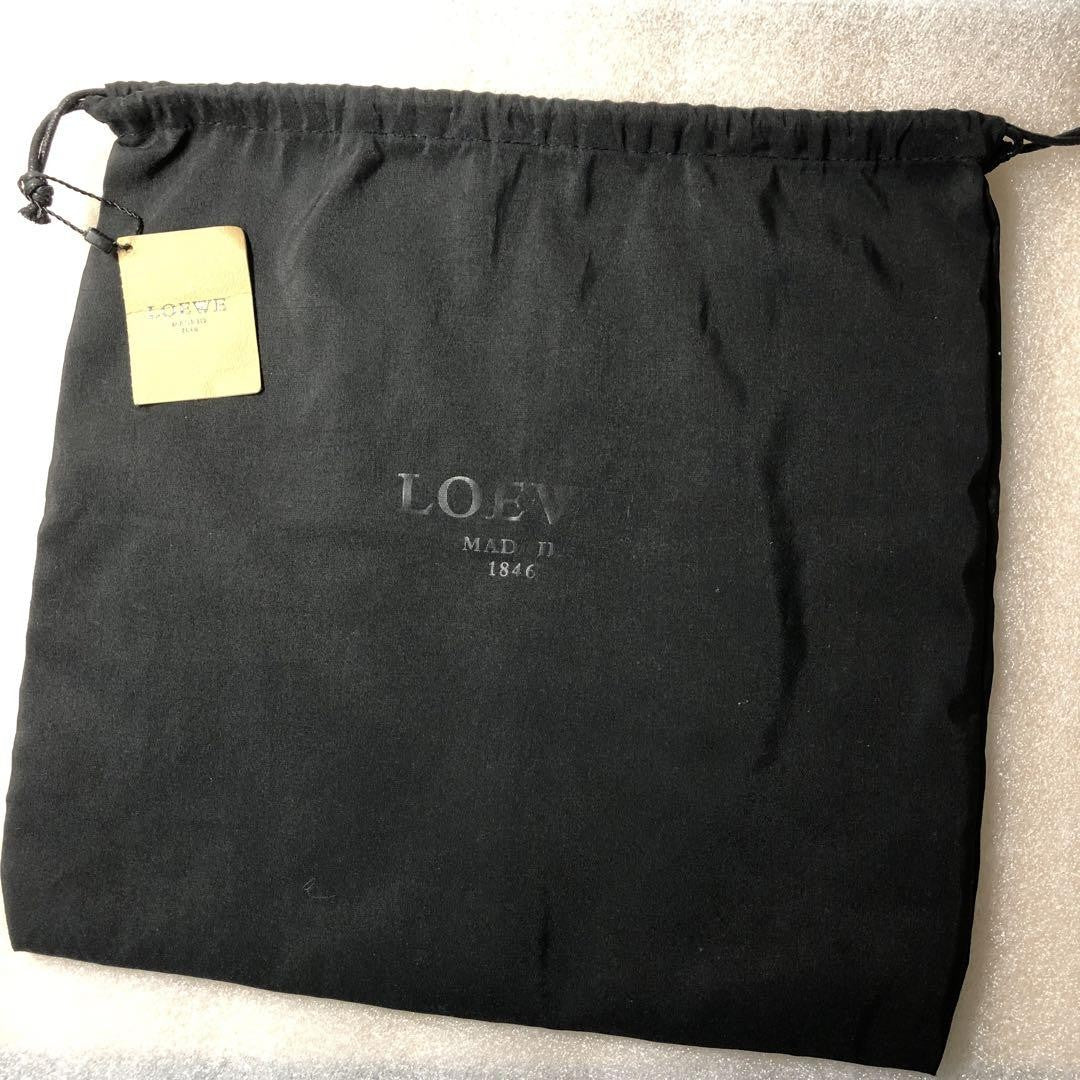 LOEWE Shoulder Bag Purse Logo Leather White Authentic