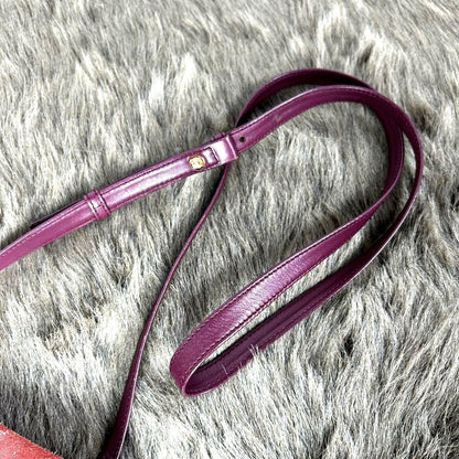 LOEWE Shoulder Bag Purse Anagram Suede Bordeaux Authentic
