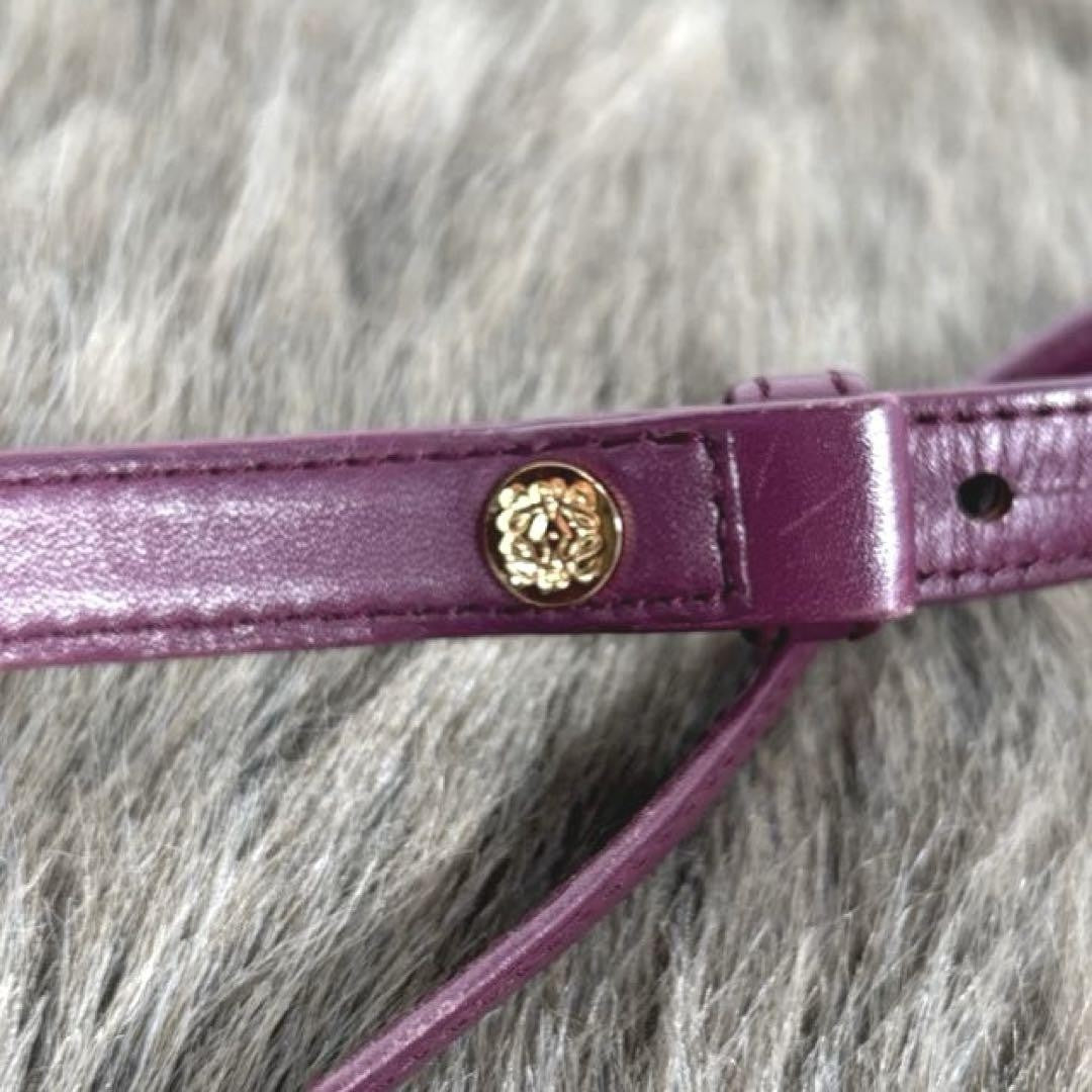 LOEWE Shoulder Bag Purse Anagram Suede Bordeaux Authentic