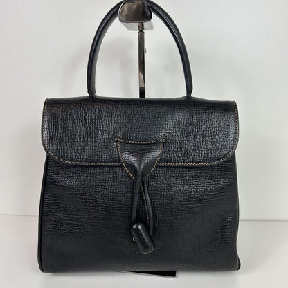 LOEWE Hand Shoulder Bag Tote Purse 2way Logo Leather Black Authentic