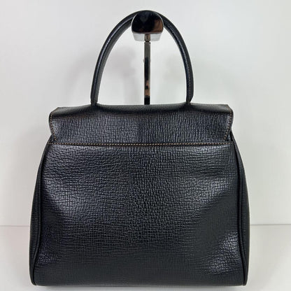 LOEWE Hand Shoulder Bag Tote Purse 2way Logo Leather Black Authentic