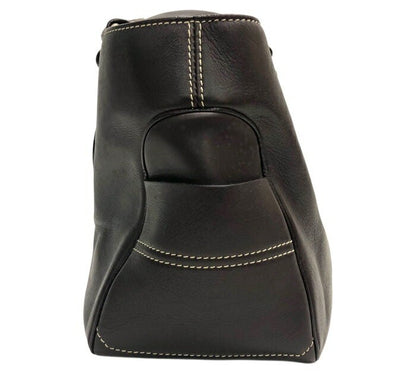 CELINE Hand Bag Tote Purse Boogie Leather Dark Brown Authentic