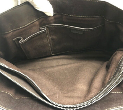 CELINE Hand Bag Tote Purse Boogie Leather Dark Brown Authentic