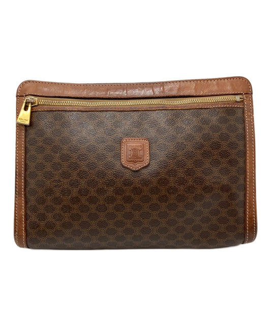CELINE Clutch Bag Second Bag Macadam Brown Authentic