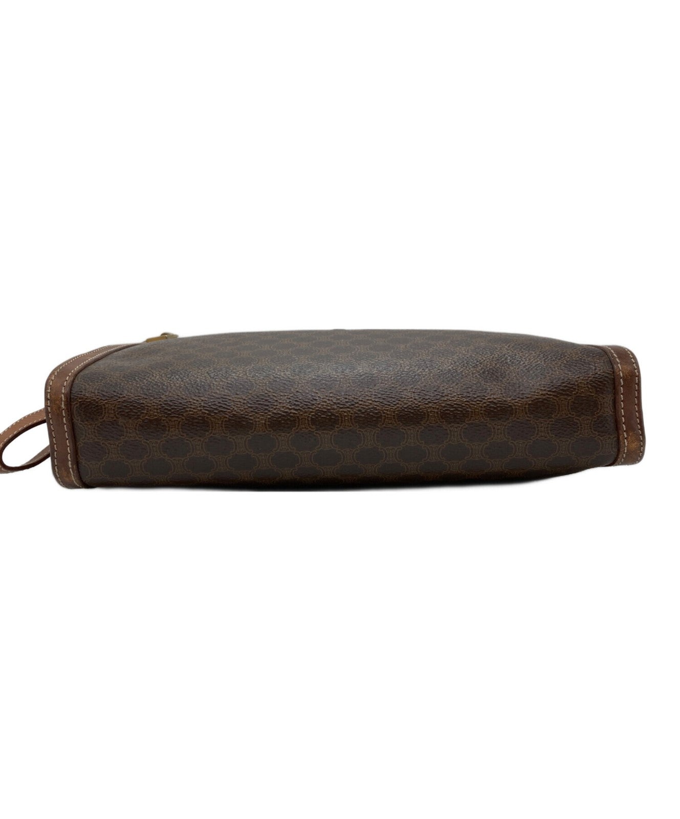 CELINE Clutch Bag Second Bag Macadam Brown Authentic