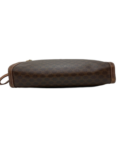 CELINE Clutch Bag Second Bag Macadam Brown Authentic