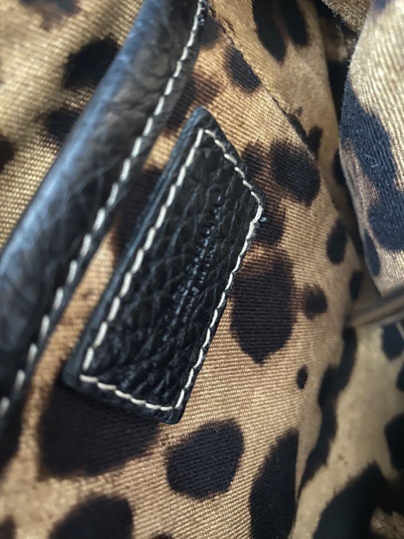 Dolce & Gabbana Hand Bag Tote Purse Leopard Authentic