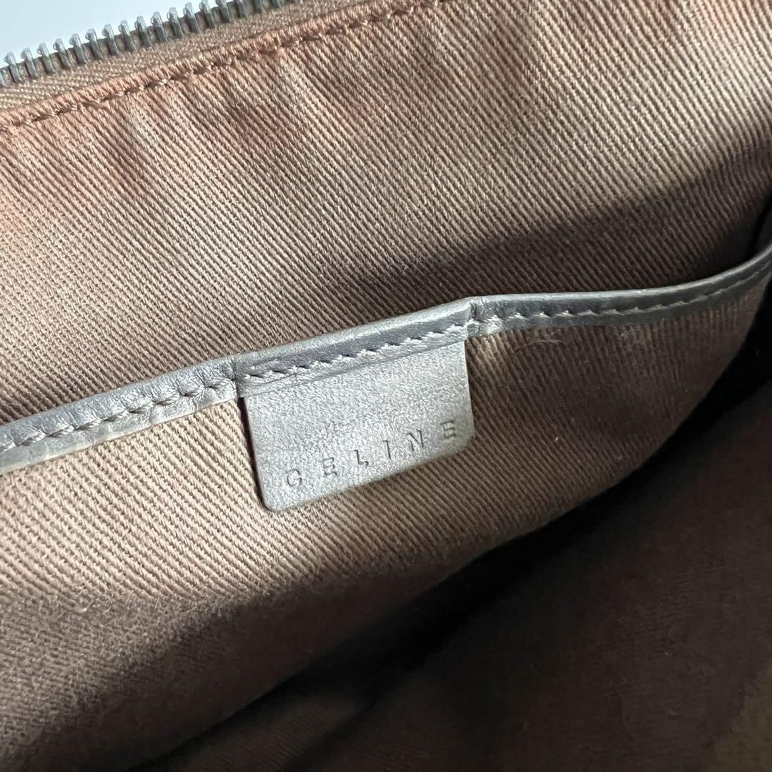 CELINE shoulder bag Purse C Macadam Suede Brown Women's Authentic Used