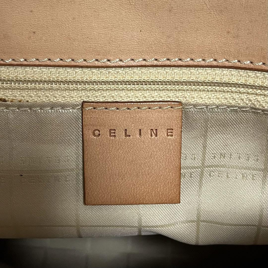 CELINE shoulder bag Purse C Macadam Suede Leather Dark Brown Women's Authentic