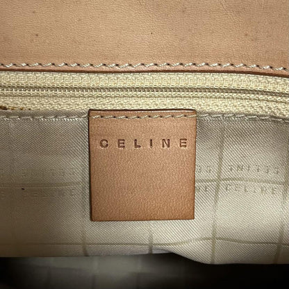 CELINE shoulder bag Purse C Macadam Suede Leather Dark Brown Women's Authentic