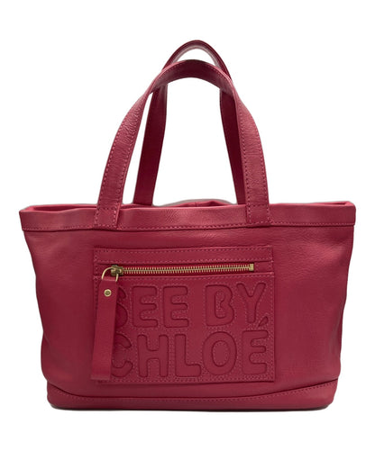 See By Chloe Hand Bag Tote Purse Pink Authentic