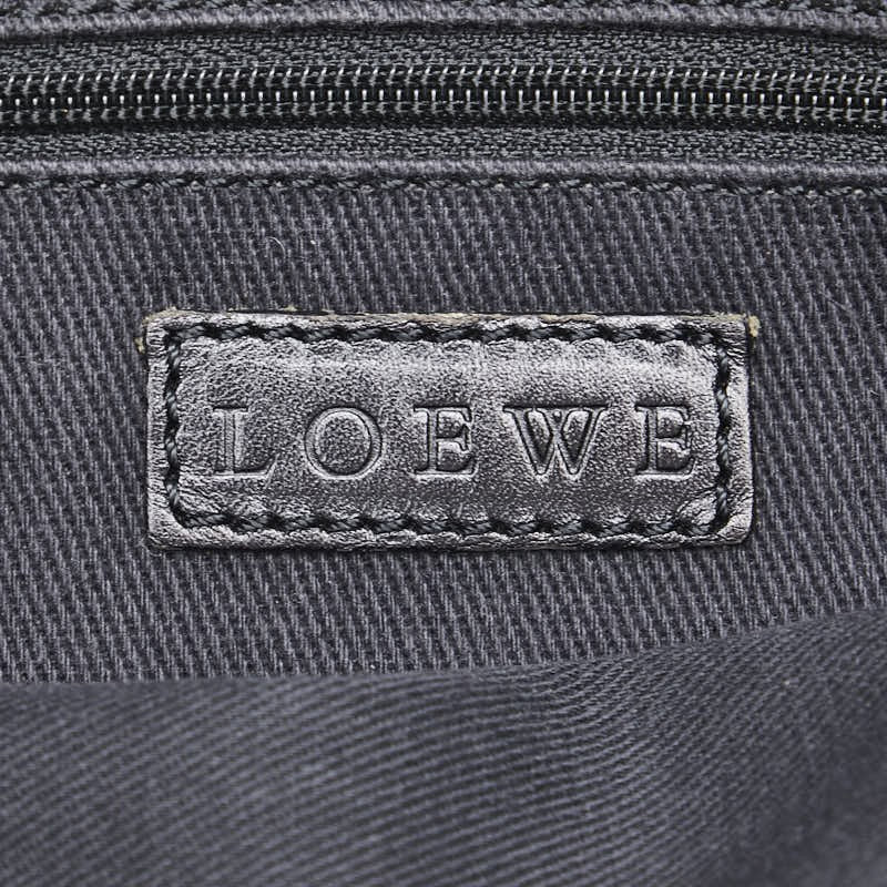 LOEWE Hand Bag Tote Purse Canvas Leather Anagram Beige Authentic Women's  Used