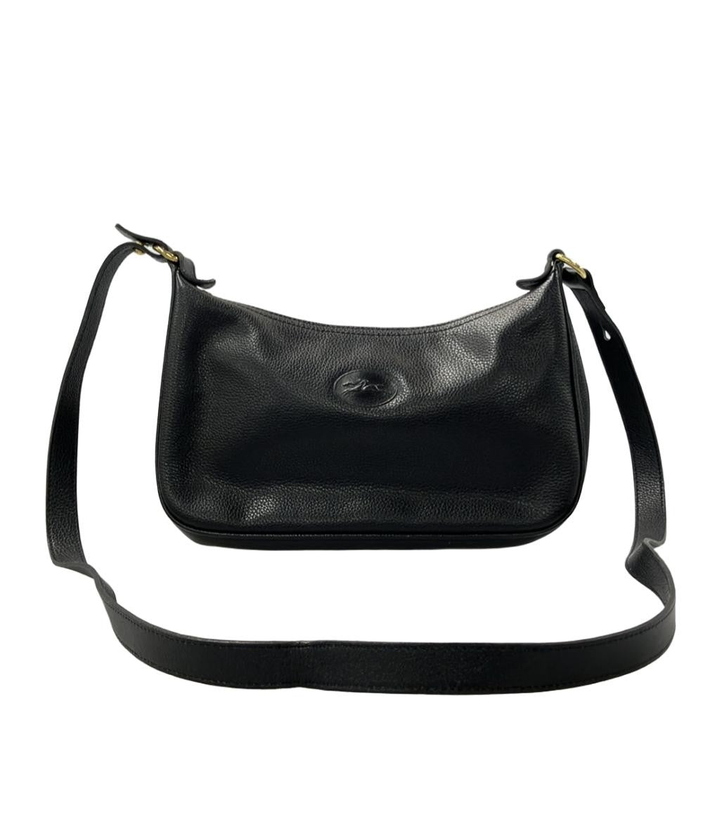 Longchamp Shoulder Bag Purse Black Authentic