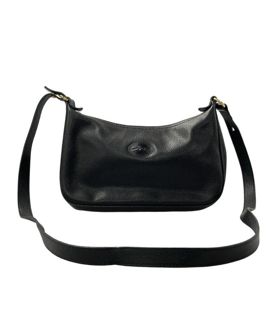 Longchamp Shoulder Bag Purse Black Authentic