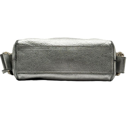 Dolce & Gabbana Hand Bag Tote Purse Leather Silver Authentic