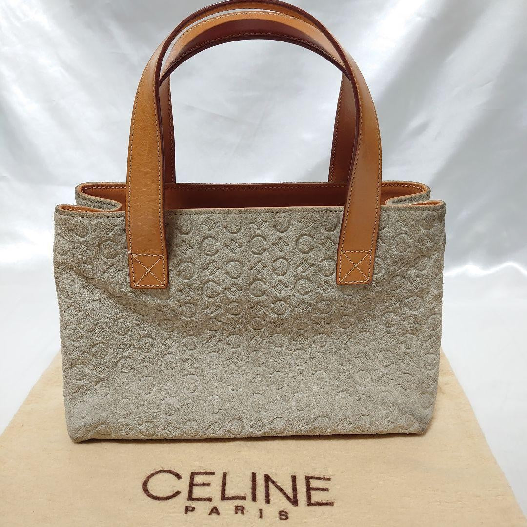 CELINE Hand Bag Tote Purse C Macadam Authentic