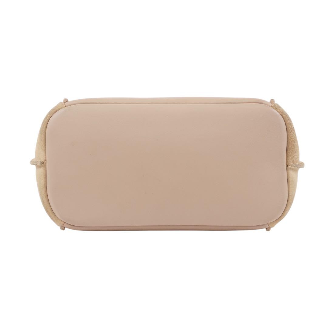 Longchamp shoulder bag Purse PENELOPE Beige Leather Used Authentic  Women's
