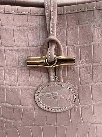 Longchamp handbag Tote Purse Pink Used Women's Authentic