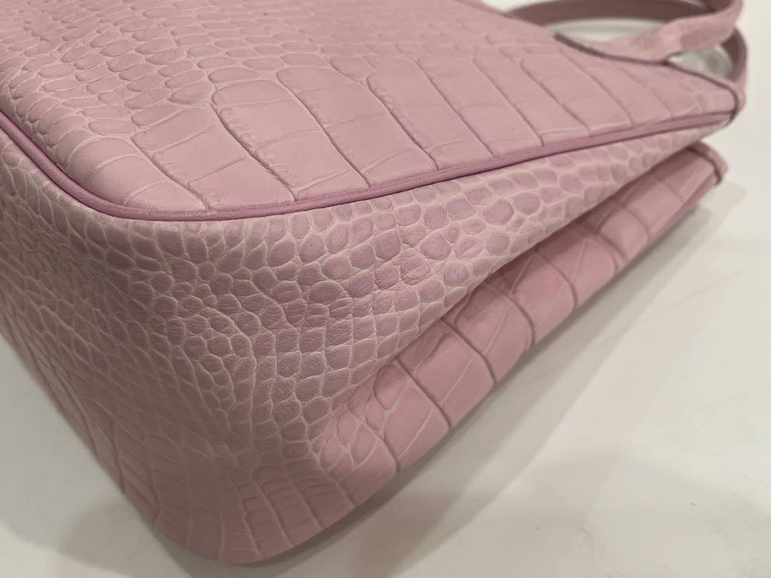 Longchamp handbag Tote Purse Pink Used Women's Authentic