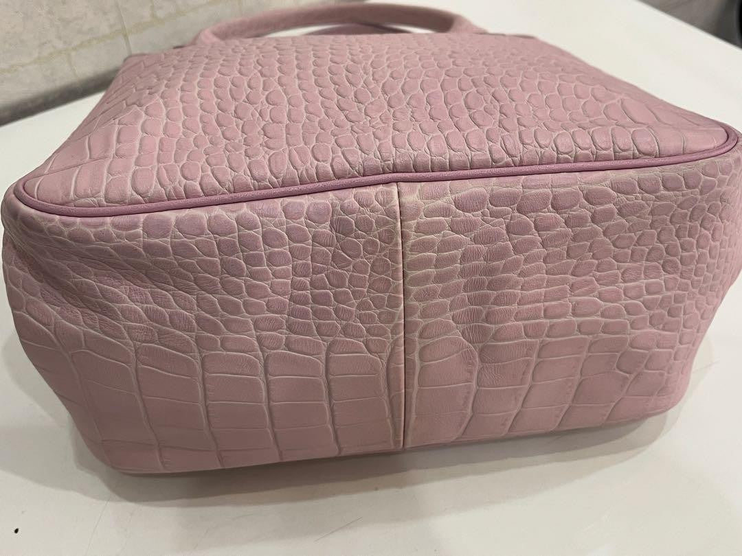Longchamp handbag Tote Purse Pink Used Women's Authentic